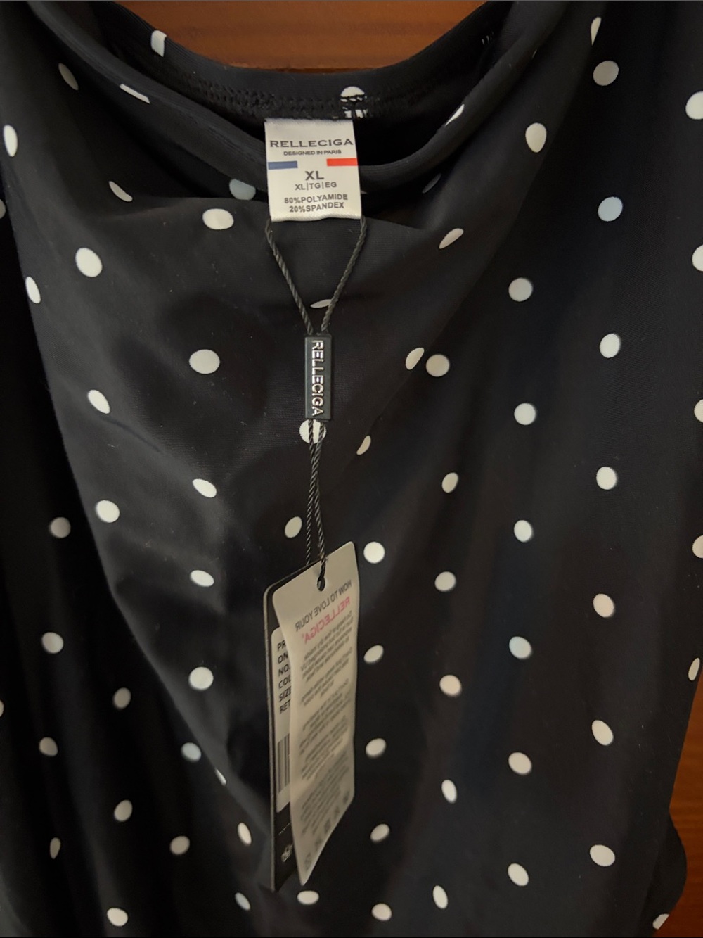 RELLECIGA Black and White Polka Dot Kids One-Piece - Picture 2 of 3